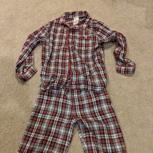 Boys Christmas Flannel Pajamas - Gap - Size 8